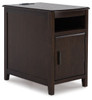 Devonsted Dark Brown Chair Side End Table