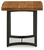 Fortmaine Brown / Black Rectangular End Table