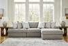 Avaliyah Ash 3-Piece Sectional With Raf Corner Chaise