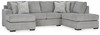 Casselbury Cement 2-Piece Sectional With Raf Corner Chaise