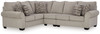 Claireah Umber 3-Piece Sectional With Laf Sofa With Corner Wedge