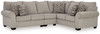 Claireah Umber 3-Piece Sectional With Raf Sofa With Corner Wedge