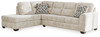 Lonoke Parchment 3 Pc. 2-Piece Sectional With Laf Corner Chaise, Ottoman