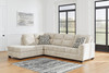 Lonoke Parchment 3 Pc. 2-Piece Sectional With Laf Corner Chaise, Ottoman