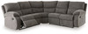 Museum Pewter 2-Piece Reclining Sectional With Raf Reclining Loveseat