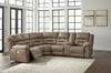 Ravenel Fossil 3-Piece Power Reclining Sectional With Raf Power Reclining Loveseat With Console