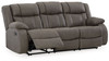 First Base Gunmetal Reclining Sofa