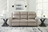 Lavenhorne Pebble Rec Sofa W/Drop Down Table