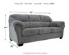 Allmaxx Pewter Sofa