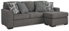 Gardiner Pewter Sofa Chaise