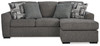 Gardiner Pewter Sofa Chaise