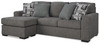 Gardiner Pewter Sofa Chaise