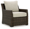 Brook Ranch Brown Lounge Chair With Cushion