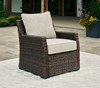 Brook Ranch Brown Lounge Chair With Cushion