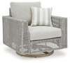 Seton Creek Gray Swivel Lounge With Cushion