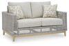 Seton Creek Gray Loveseat With Cushion