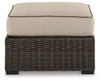 Coastline Bay Brown Ottoman With Cushion