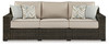 Coastline Bay Brown Sofa With Cushion