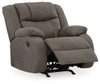 First Base Gunmetal Rocker Recliner