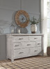 Brashland White 6 Pc. Dresser, Mirror, Chest & King Panel Bed