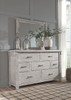 Brashland White 6 Pc. Dresser, Mirror, Chest & King Panel Bed