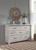 Brashland White 8 Pc. Dresser, Mirror, Chest, King Panel Bed & 2 Nightstands