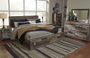 Derekson Multi Gray King Panel Storage Bed