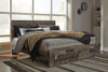 Derekson Multi Gray King Storage Footboard Bed