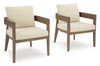 Serene Bay Outdoor Dining Arm Chair with Cushion (Set of 2) (P671-601A)