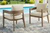 Serene Bay Outdoor Dining Arm Chair with Cushion (Set of 2) (P671-601A)