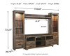 Trinell 4-Piece Entertainment Center (W446W2)