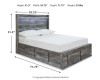 Baystorm Full Panel Bed with 6 Storage Drawers (B221B27)