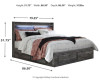 Baystorm King Panel Bed with 6 Storage Drawers (B221B16)