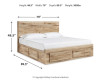 Hyanna King Panel Storage Bed with 1 Under Bed Storage Drawer (B1050B12)