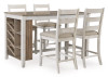 Skempton Counter Height Dining Table and 4 Barstools (D394D2)