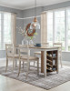 Skempton Counter Height Dining Table and 4 Barstools (D394D2)