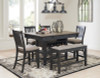 Tyler Creek Counter Height Dining Table and 4 Barstools and Bench (D736D8)