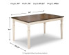 Whitesburg Dining Table and 6 Chairs with Server (D583D23)