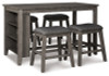 Caitbrook Counter Height Dining Table and 4 Barstools (D388D3)