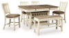 Bolanburg Counter Height Dining Table and 4 Barstools and Bench (D647D12)