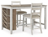 Skempton Counter Height Dining Table and 2 Barstools (D394D6)