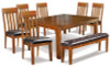 Ralene Dining Table and 6 Chairs and Bench (D594D10)