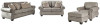 Olsberg Sofa and Loveseat with Chair and Ottoman (48701U3)