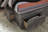 Baystorm Gray Queen Panel Storage Bed