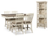 Bolanburg Counter Height Dining Table and 4 Barstools with Display Cabinet (D647D21)