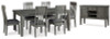 Hallanden Dining Table, 6 Chairs and Server (D589D5)