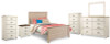Willowton Full Panel Bed, Dresser, Mirror, 2 Chests and nightstand (B267B40)