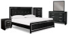 Kaydell King Upholstered Panel Bed, Dresser, Mirror, Chest and Nightstand (B1420B37)