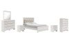Altyra Queen Upholstered Panel Bed, Dresser, Mirror, Chest and 2 Nightstands (B2640B36)