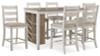 Skempton Counter Height Dining Table and 6 Barstools (D394D8)
